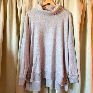Aerie Cowl Neck Gray Sweatshirt